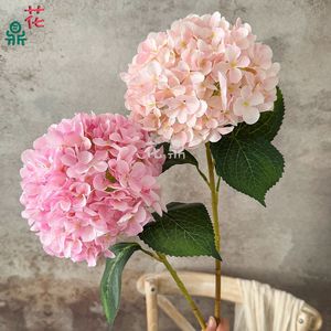 Hydrangea Silk <b>Flower</b> Single Branch Realistic Wedding Decoration <b>Artificial</b> <b>Flowers</b> for Banquet Hall - Product Image 3