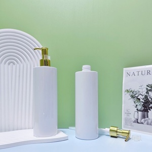 Luxury Wholesale 200ml 300ml Body Wash <b>Bottle</b> Eco Friendly Shampoo and Conditioner White Plastic <b>Pump</b> <b>Bottles</b> with Gold Head - Product Image 2