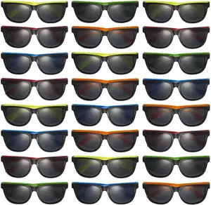 25パックキッズサングラスバルク-UVプロテクション付きネオンサングラス-キッズ用バルクサングラス-パーフェクトキッズパーティーの記念品