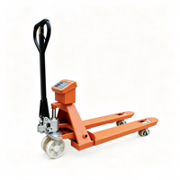 Chariot à palettes avec balance électronique intégrée, roues en PU, haute précision, grande capacité, pour entrepôt et usage industriel