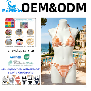 Maillot de bain deux pièces pour femme, nouveau design 2022, <span class=keywords><strong>bikini</strong></span> triangle personnalisé avec anneau en O, tenue de <span class=keywords><strong>plage</strong></span> - Product Image 1