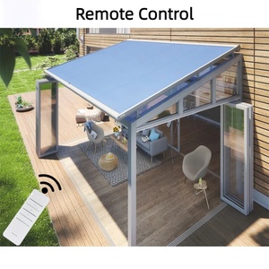 Pérgola <span class=keywords><strong>para</strong></span> Patio, Terraza con Techo de Vidrio, Toldo Eléctrico Retráctil Horizontal de Aluminio - Product Image 5