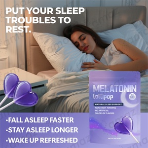 Amaz OEM integratore alimentare sonno melatonina lecca lecca promuovere il rilassamento sonno vitamina D melatonina lecca lecca caramelle - Product Image 5