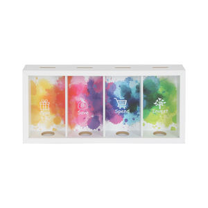 Dar salvar pasar <span class=keywords><strong>invertir</strong></span>-4 Sección <span class=keywords><strong>dinero</strong></span> moneda caja De madera caja De <span class=keywords><strong>dinero</strong></span>-Piggy banco. Marcos De Fotos - Product Image 1