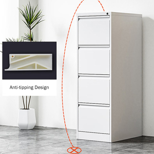 Classeur à 4 tiroirs avec serrure Classeur vertical en métal pour bureau et maison - Product Image 4