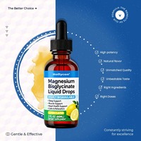 Complément de magnésium pour le sommeil et la santé musculaire et cardiaque, calme et relaxation, soutien neurologique, gouttes liquides de bisglycinate de magnésium