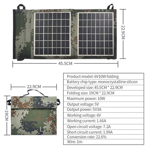 유연한 접이식 태양 전지 패널 5V 18V 고효율 태양 전지 충전기 21W 태양 전화 충전기 여행 아이폰 - Product Image 4