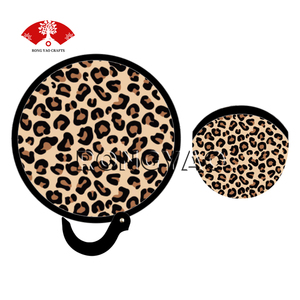 Yaz Promosyonları İçin Özelleştirilmiş Süblimasyon Baskılı Açılır Yuvarlak El Yelpazesi Esnek Katlanabilir Yumuşak Naylon Uçan Disk - Product Image 1