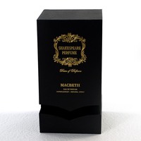 Boîte d'échantillon de bouteille en verre de parfum de luxe pour boîte en carton d'insertion de velours manuelle de parfum de 50ml