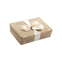 Boîte cadeau en paille tressée à la main, boîte de rangement en osier naturel avec couvercle, boîte d'emballage cadeau nordique pour mariage, fête, décoration intérieure