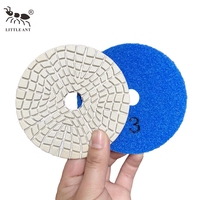 LITTLE ANT Outil de polissage hybride diamant flexible de 4 pouces 3 4 5 étapes pour pierre marbre granit