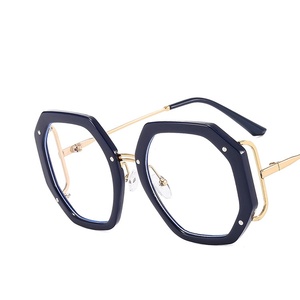 La migliore vendita di Design poligonale Anti luce blu occhiali alla moda montature per occhiali con motivo solido - Product Image 4