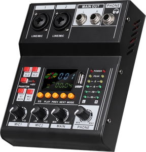Console de mixage audio mini DJ 2 canaux 4226, carte son pour studio à domicile et diffusion en direct - Product Image 1