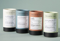 Boîtes en papier couché rentables paquet thé café produits alimentaires boîte ronde toutes les tailles personnalisées impression de conception