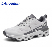 Sepatu Safety Pria LAnoudun Anti Tusuk, Anti Panas, Bahan Rajut, Sol MD, Sepatu Kerja Bengkel Musim Dingin untuk Pria