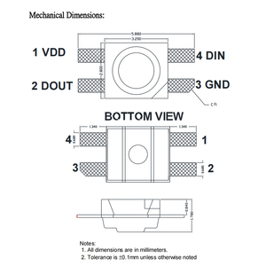 Vente chaude Programmable 0.2W RGB SK6812 MINI-E DC5V <span class=keywords><strong>SMD</strong></span> <span class=keywords><strong>LED</strong></span> Puce Adressable N ° Mount <span class=keywords><strong>3228</strong></span> pour Clavier Rétro-Éclairage - Product Image 3