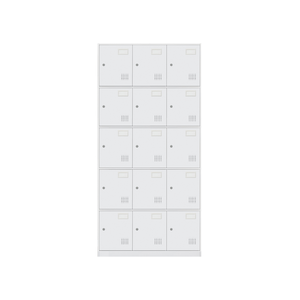 Armario de Almacenamiento con Recubrimiento de Polvo, Armario Metálico de Acero de 15 Puertas para Vestuarios, Tiendas y Salas de Estar - Product Image 3