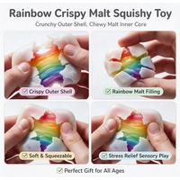 Cube de cire craquelable arc-en-ciel, jouet sensoriel anti-stress souple avec noyau en TPR