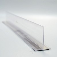 T Bentuk Divider PVC Strip Rak Taker Pemegang untuk Supermarket