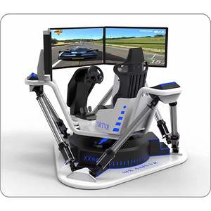 منصة محاكاة سباق السيارات بتقنية الواقع الافتراضي الديناميكي سداسية المحاور مع شاشات ثلاثية، معدات ألعاب سباق السيارات الأكثر مبيعًا للاستخدام الداخلي - Product Image 6