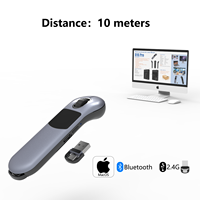 Presenter Remote Mouse Udara Nirkabel dengan Laser Pointer Touchpad 2.4G USB untuk Media APP PPT IOS Android Ponsel Tablet PC