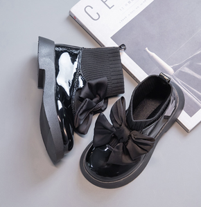 High Quality Cute Ankle <b>Boots</b> for Girls Kids Bowknot PU on Sock Chunky <b>Boots</b> Botas Kid - Product Image 5