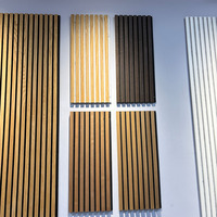 Panneau mural acoustique en MDF haute densité, placage bois, panneau d'absorption acoustique pour intérieur moderne