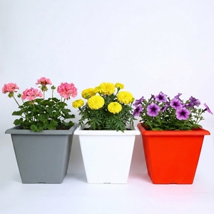 Wholesale Colorful Square <b>Plastic</b> Plant Pots High Quality Injection Molded PP <b>Planters</b> for Home Garden Decor Bulk Sales Factory - Product Image 1