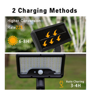 Nieuw Ontwerp Waterdichte Clip Beugel 92 Led Solar Tuin Verlichting Type C Oplaadbare Bewegingssensor Led Solar Hek Verlichting - Product Image 4