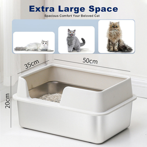 Petbuddy Semi-Closed High Sided <b>Cat</b> Litter <b>Box</b> with Excellent Ventilation - Product Image 5