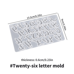 Bộ Khuôn Nhựa Resin Bảng Chữ Cái Silicone TựLàm Khuôn Trang Trí & Chữ Lạ Mắt Khuôn Đúc Nhựa Epoxy Bộ Dụng Cụ Làm Móc Khóa Nhựa - Product Image 2