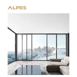 ACME Moderno Estilo Europeu Personalizado Triple Casement Casa de vidro de alumínio janelas de vidro de poupança de energia moldura de madeira abertura única