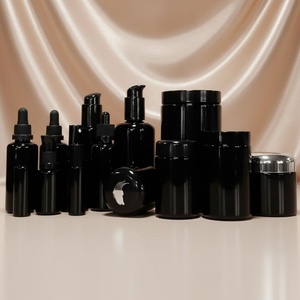 ขวดแก้วสีม่วงเข้มขนาด 30 มล. 50 มล. 100 มล. พร้อมหัวหยดและหัวปั๊มสเปรย์ พิมพ์โลโก้ตามสั่ง สำหรับน้ำมันหอมระเหยและยาหยอดตา - Product Image 1