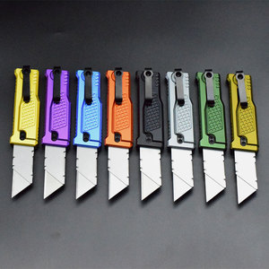 New DIY OEM reggie trọng lực tiện ích dao T6 nhôm xử lý ngoài trời gấp di động có thể thay thế hộp lưỡi dao tay - Product Image 3