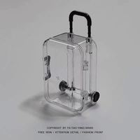 Valise ultra-compacte à roulettes extensibles, transparente, pour bijoux, mignonne, en plastique, vente en gros, directement de l'usine