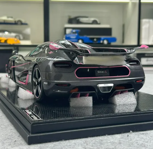 Modelo de Coche Frontiart 1/12 <span class=keywords><strong>Koenigsegg</strong></span> <span class=keywords><strong>One</strong></span> 1 Rosa de Resina de Carbono Impreso en 3D de Alta Calidad y Detallado para Exhibición/Exhibición - Product Image 3