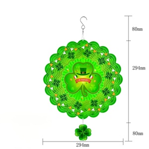 เครื่องป้องกันนกแบบหมุนได้ทำจากโลหะ, เครื่องหมุนลมแบบแขวนสำหรับตกแต่งภายนอก, เครื่องหมุนลมขนาด 12 นิ้วสำหรับประดับตกแต่งคริสต์มาส - Product Image 2