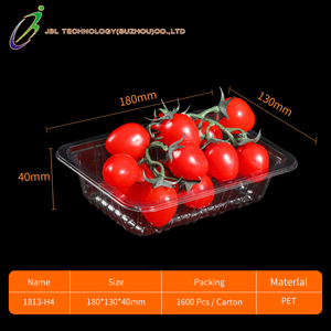 Bandeja Desechable de Plástico PET para Envasado de Frutas y Verduras, Bandeja Transparente para Envasado de Alimentos, Bandeja de Plástico Negra para Exhibición - Product Image 2