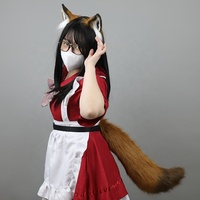 Bandeau d'oreille d'animal en peluche réaliste Nick Wilde Fox Cosplay Con Prop Accessoire de cheveux en fourrure