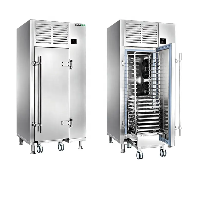 Wholesale Iqf Air Cryogenic 20-60 Trays Commercial Blast Freezer +3~-18/-40Celsius Kitchen Catering Hotel Meat Seafood