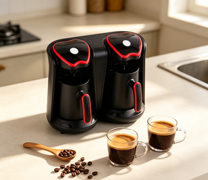 <span class=keywords><strong>Cafetera</strong></span> Eléctrica Turca Doméstica de 4 <span class=keywords><strong>Tazas</strong></span> con Certificación CE, ROHS y LFGB, <span class=keywords><strong>Cafetera</strong></span> Turca de Doble Taza con Control de Temperatura - Product Image 2