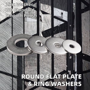Rondelles d'aile à plaque plate ronde de fixation M6 <span class=keywords><strong>Rondelle</strong></span> d'anneau perforée pour l'industrie lourde avec rondelles plates à finition unie - Product Image 2