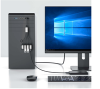 Adaptateurs USB, 1 mâle vers 4 femelles, câble USB Y, prend en charge la charge et le transfert de données pour imprimante/clavier/clé USB