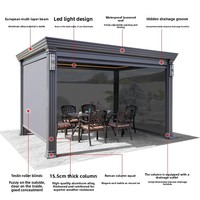 Pérgola Bioclimática Motorizada Paiyahao de 3.0 mm, Sistema de Techo con Rejillas Orientables para Terraza en Azotea con Vista al Horizonte Urbano