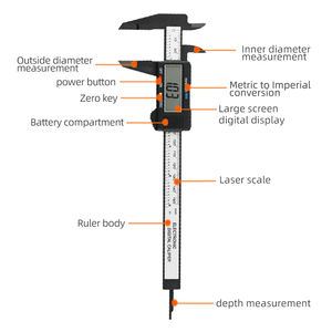 0-150 мм 6-дюймовый ЖК-экран измерительный инструмент цифровой суппорт Электронный Микрометр Линейка верньер суппорты - Product Image 5