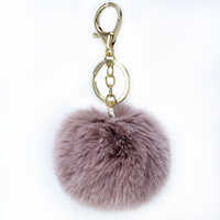 Porte-clés pompon multicolore, sous forme de peluche, bricolage, accessoire personnalisé, amovible et pelucheux, vente en gros