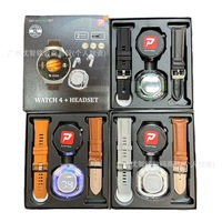 D21 WATCH 4 SET Smartwatch con Schermo Rotondo, Doppio Cinturino e Auricolare Bluetooth, Chiamate HD e Funzioni Multiple, Prodotto in Cina