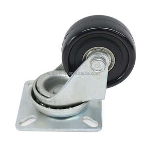 عجلة القطر الخارجي: 2 "مع تحمل مادة سوداء: الصلب + البلاستيك عجلات الفريزر قطع غيار الثلاجة - Product Image 1