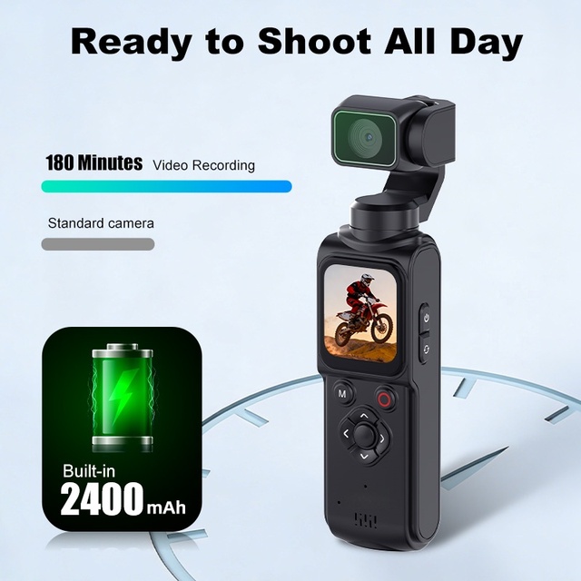Ultra HD 4K Sports Video Camera 330° Rotating Lens 64MP WIFI Digital Recorder 4K Vloging Camera for Traveling with 31 Filters