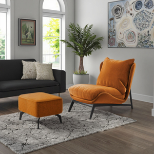 <span class=keywords><strong>Fauteuil</strong></span> de détente au design moderne <span class=keywords><strong>en</strong></span> tissu velours pour hôtel, maison, chambre, balcon, chambre à coucher et salon <span class=keywords><strong>en</strong></span> promotion - Product Image 2